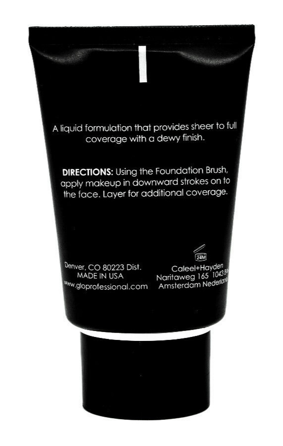 Glo Minerals Protective Liquid Foundation (Cocoa Medium) 1.4 oz / 40 ml NIB