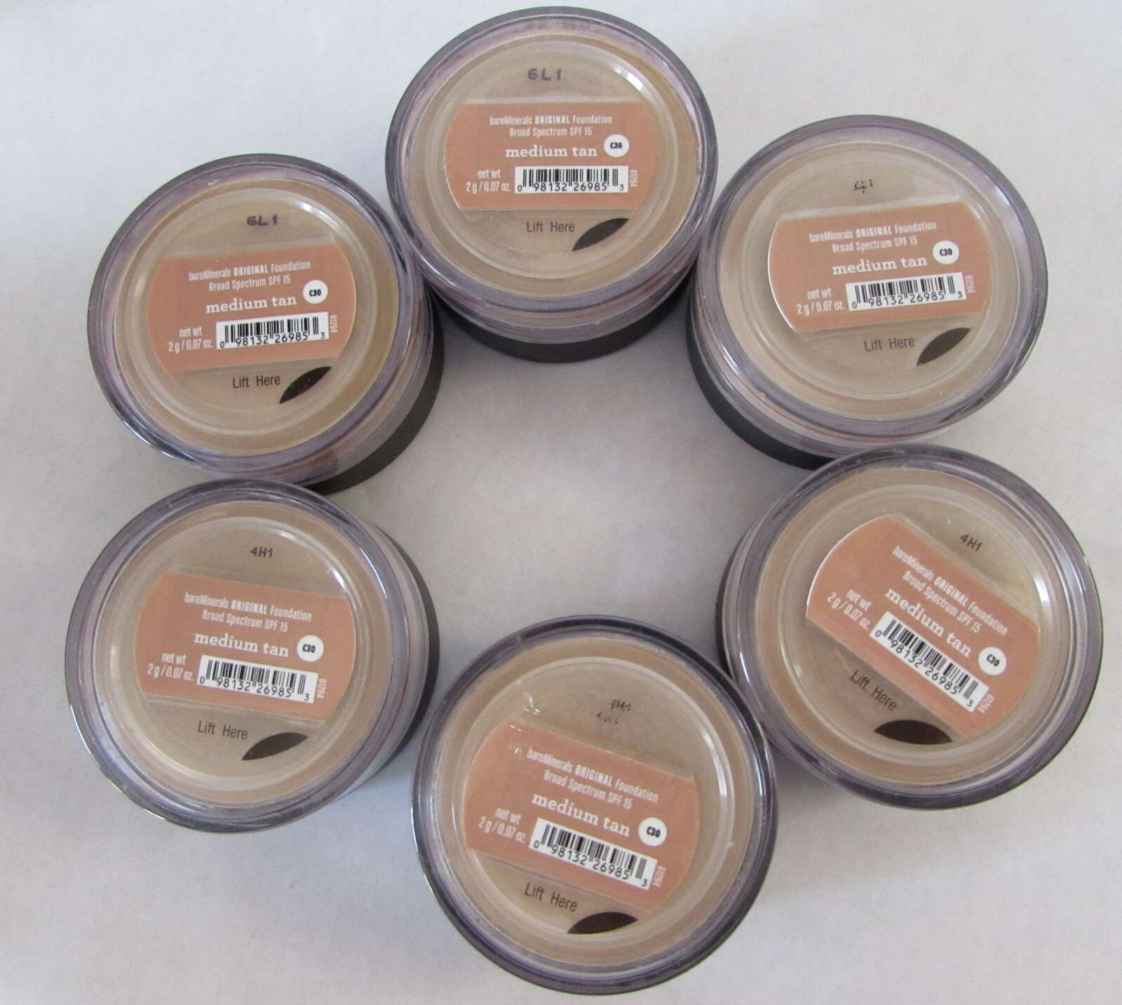 BareMinerals Foundation Medium Tan 2g Travel Size Lot Of 6 Sale