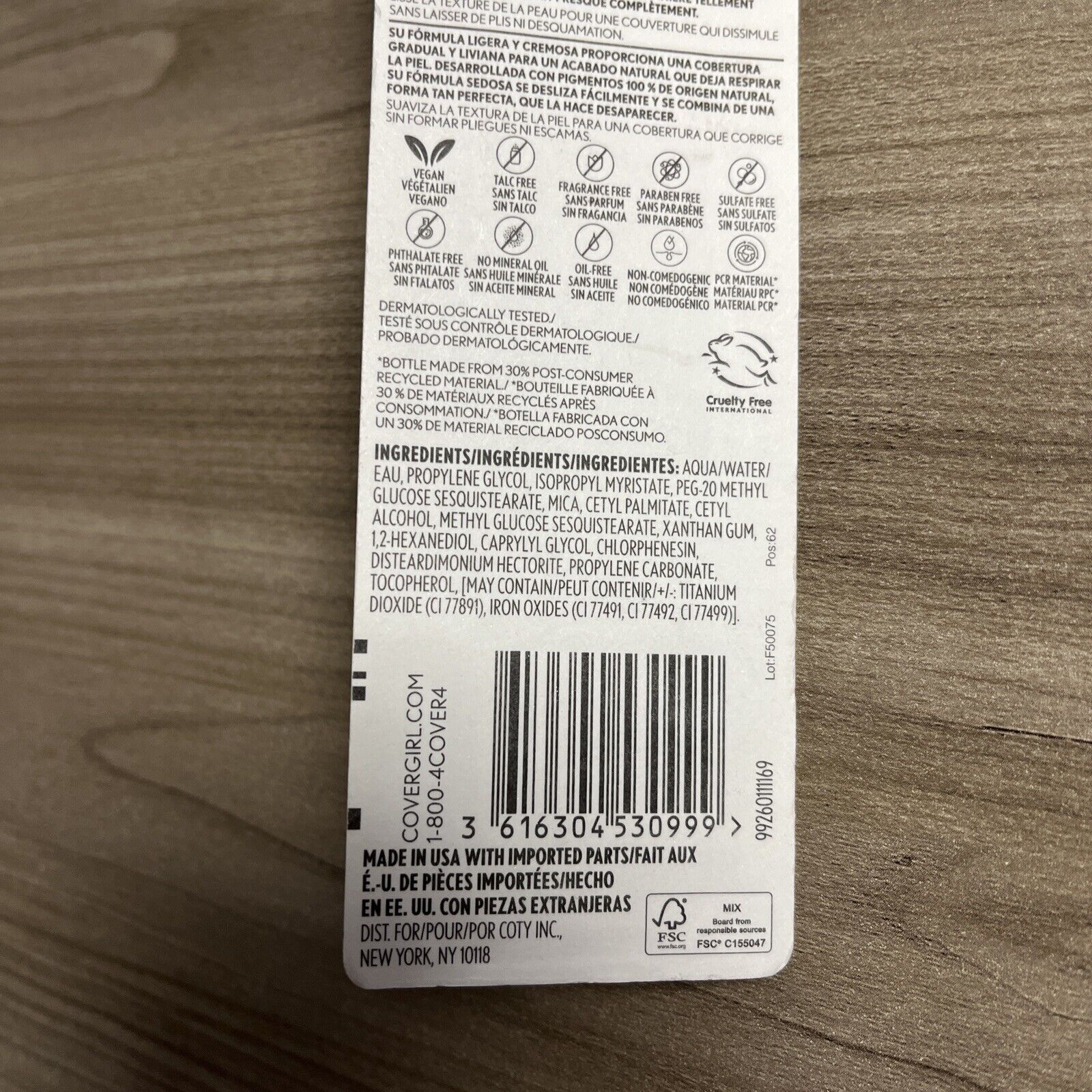 Covergirl Clean Invisible Concealer 140 Natural Beige Fragrance Free Vegan