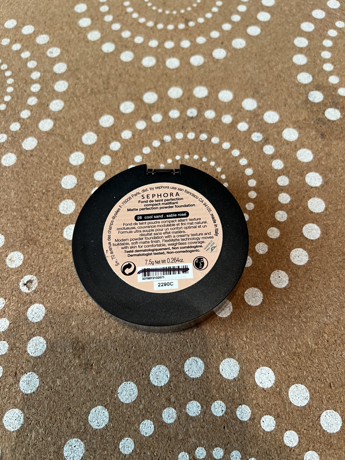 Sephora Matte Perfection Powder Foundation ~ Shade 28 cool sand . Sable rose