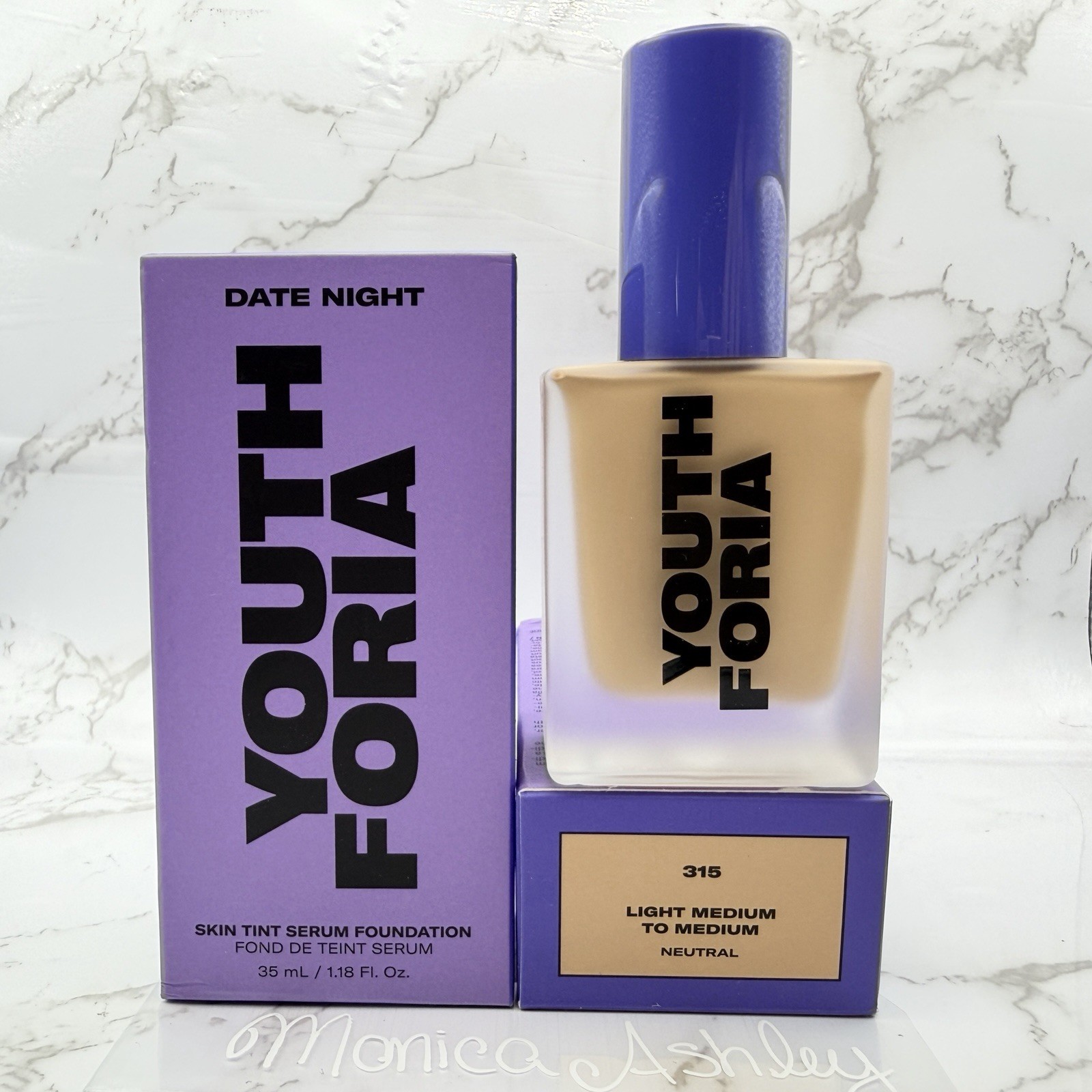 Youthforia Date Night Skin Tint Serum Foundation – 315 LIGHT MEDIUM Neutral NIB