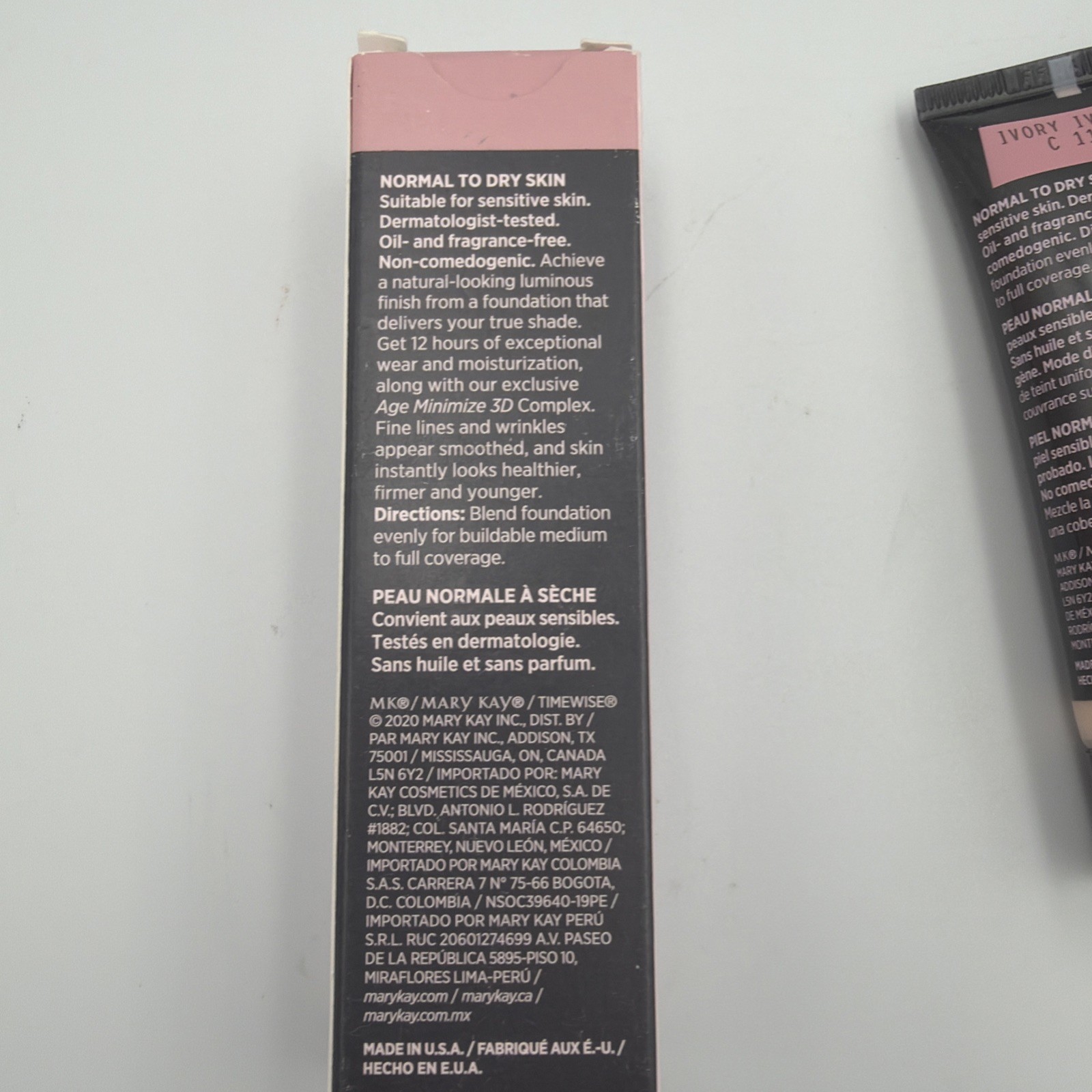 NIB Mary Kay Timewise Luminous 3D Foundation Ivory C 110 100012