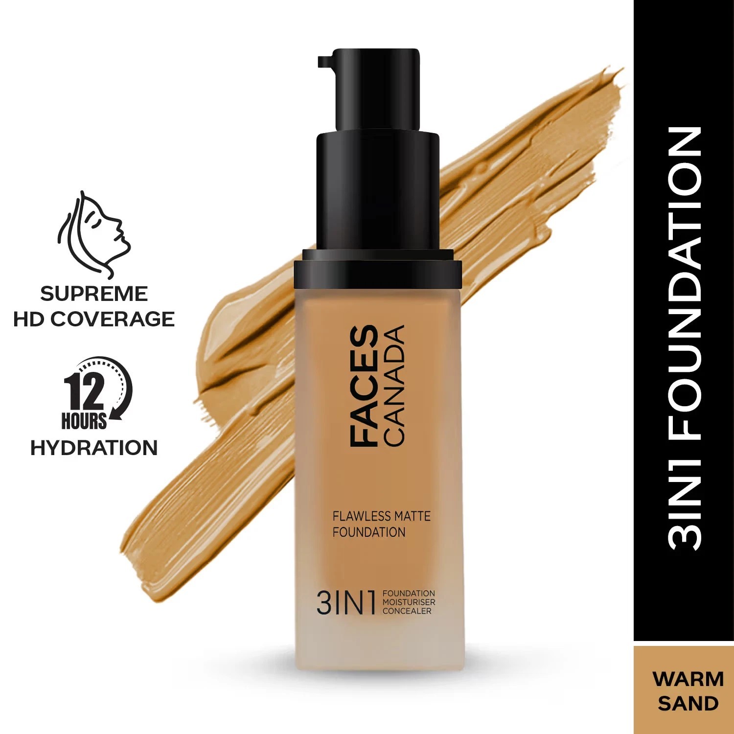 Faces Canada Flawless Matte Foundation (30ml) – Warm Sand