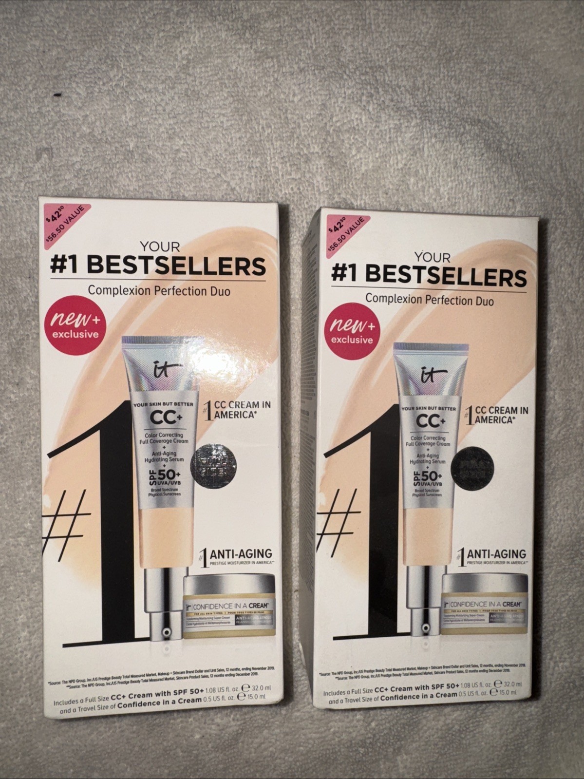 2 IT Cosmetics Your Skin But Better CC+ Cream & Confidence In A Cream Light Fair