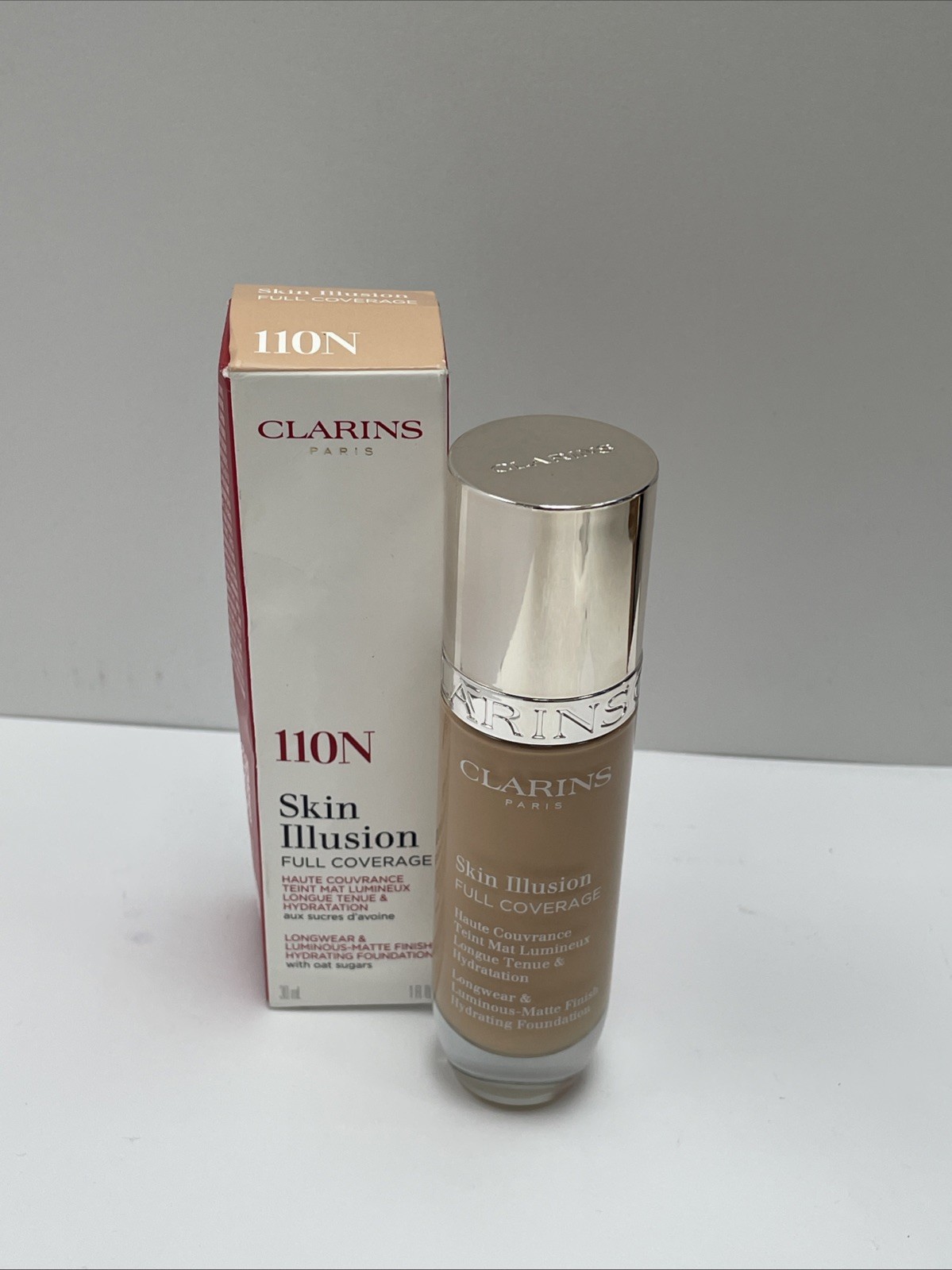 CLARINS SKIN ILLUSION FULL COVERAGE WITH OAT SUGARS 30 ML/1 FL.OZ. #110N