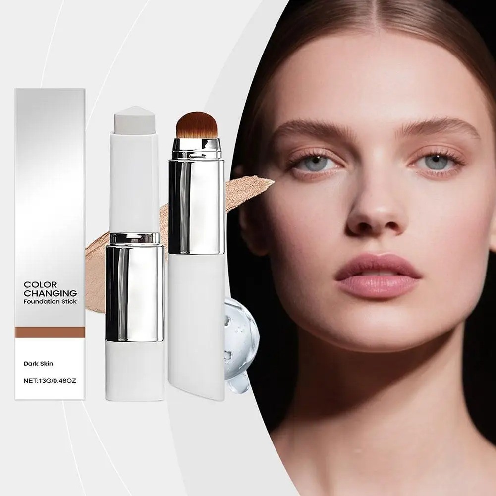 Color-Changing 2-In-1 Foundation Stick – Lightweight & Moisturizing for All Skin