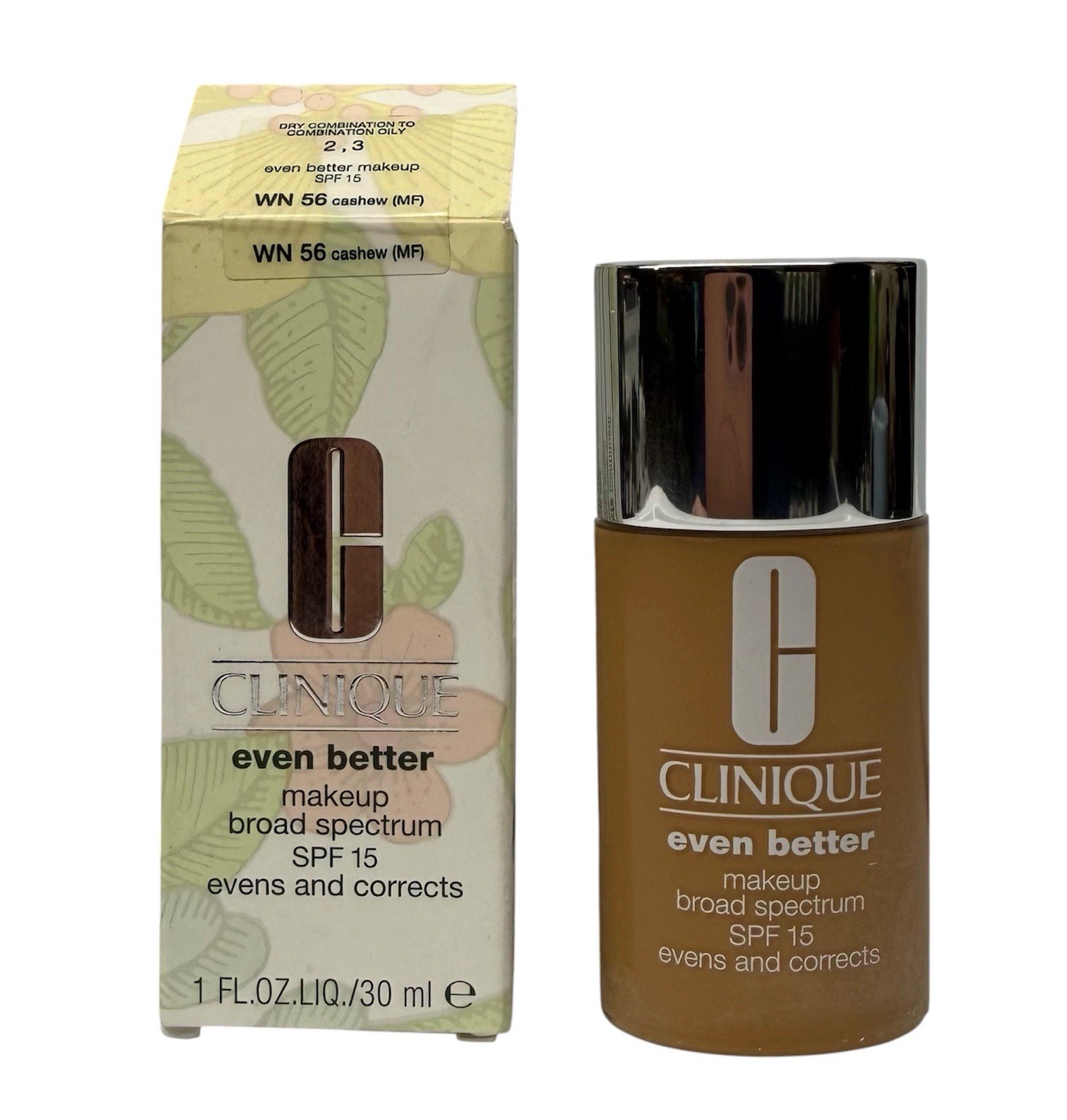 Clinique Even Better Makeup Foundation SPF 15 – WN 56 Cashew (MF) 30mL New