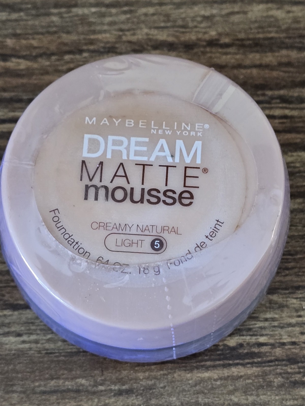 1 Maybelline Dream Mousse Foundation Creamy Natural #5 Light .64 Oz Sealed NOS