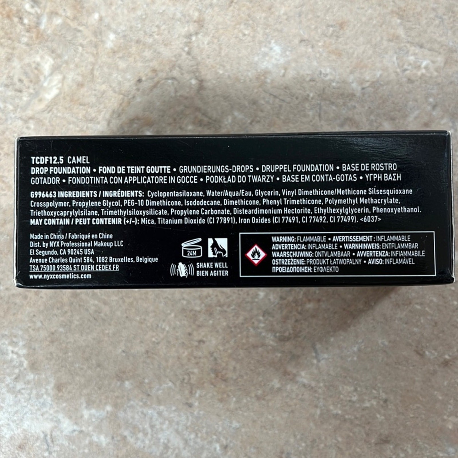 NYX Total Control Drop Foundation TCDF12.5 Camel 0.43 Fl Oz Professional
