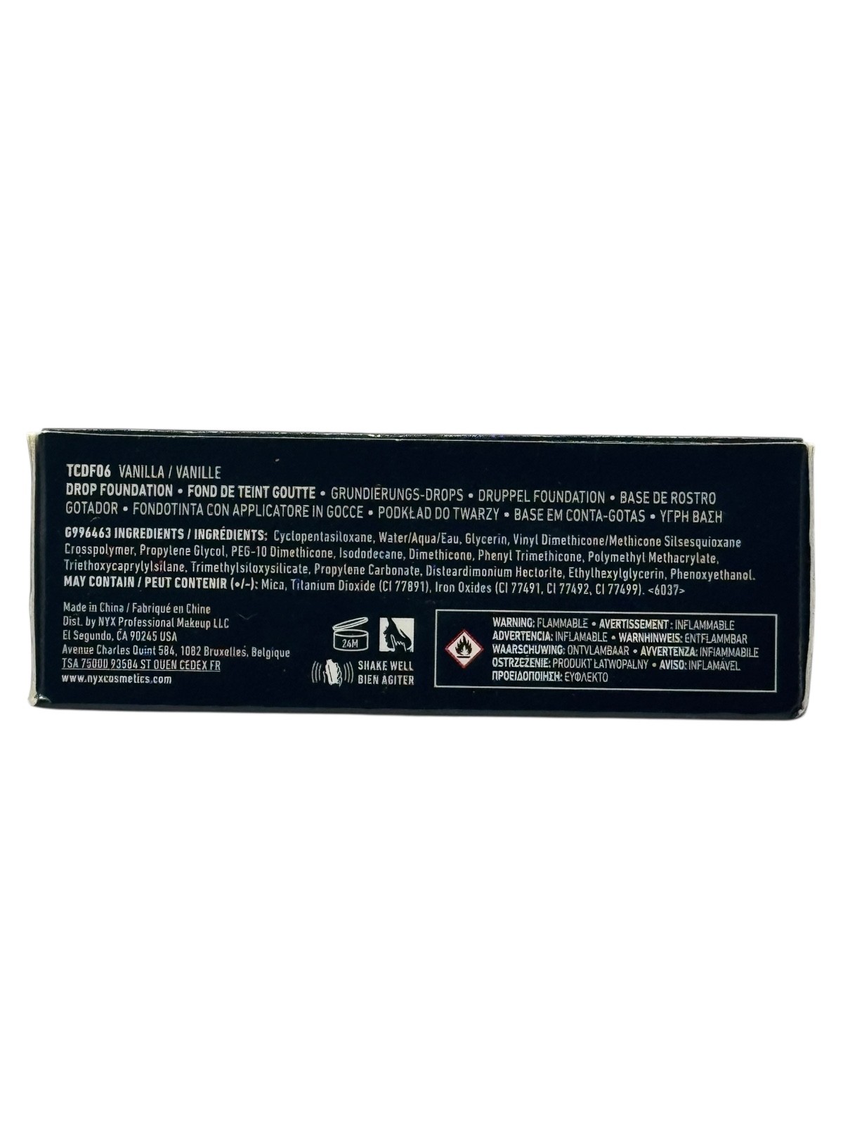 NYX Total Control Drop Foundation TCDF06 Vanilla 0.43 fl oz New in Box