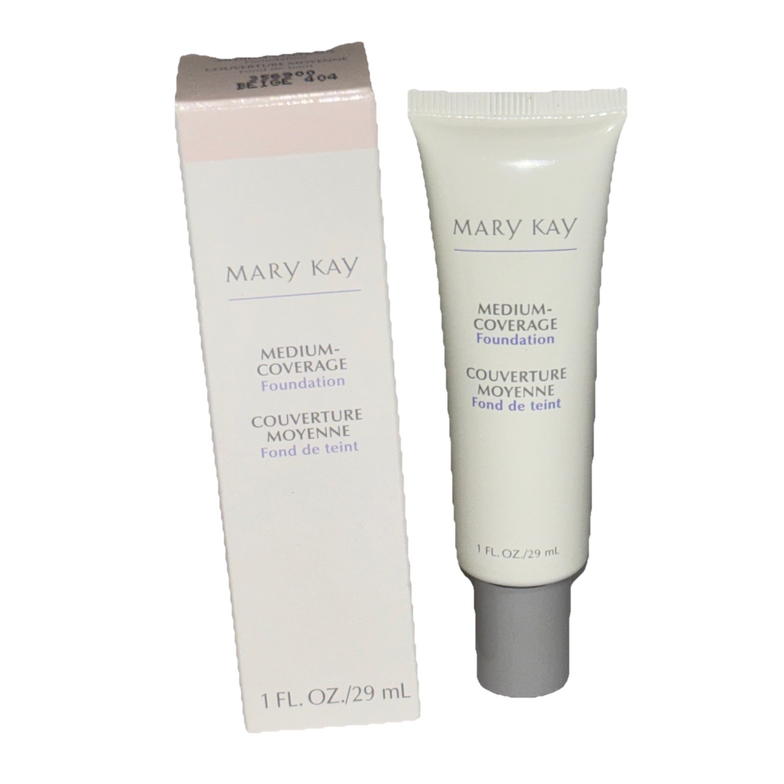 Mary Kay Medium Coverage Foundation BEIGE 404 ~ #356900 Gray Cap ~ New Old Stock