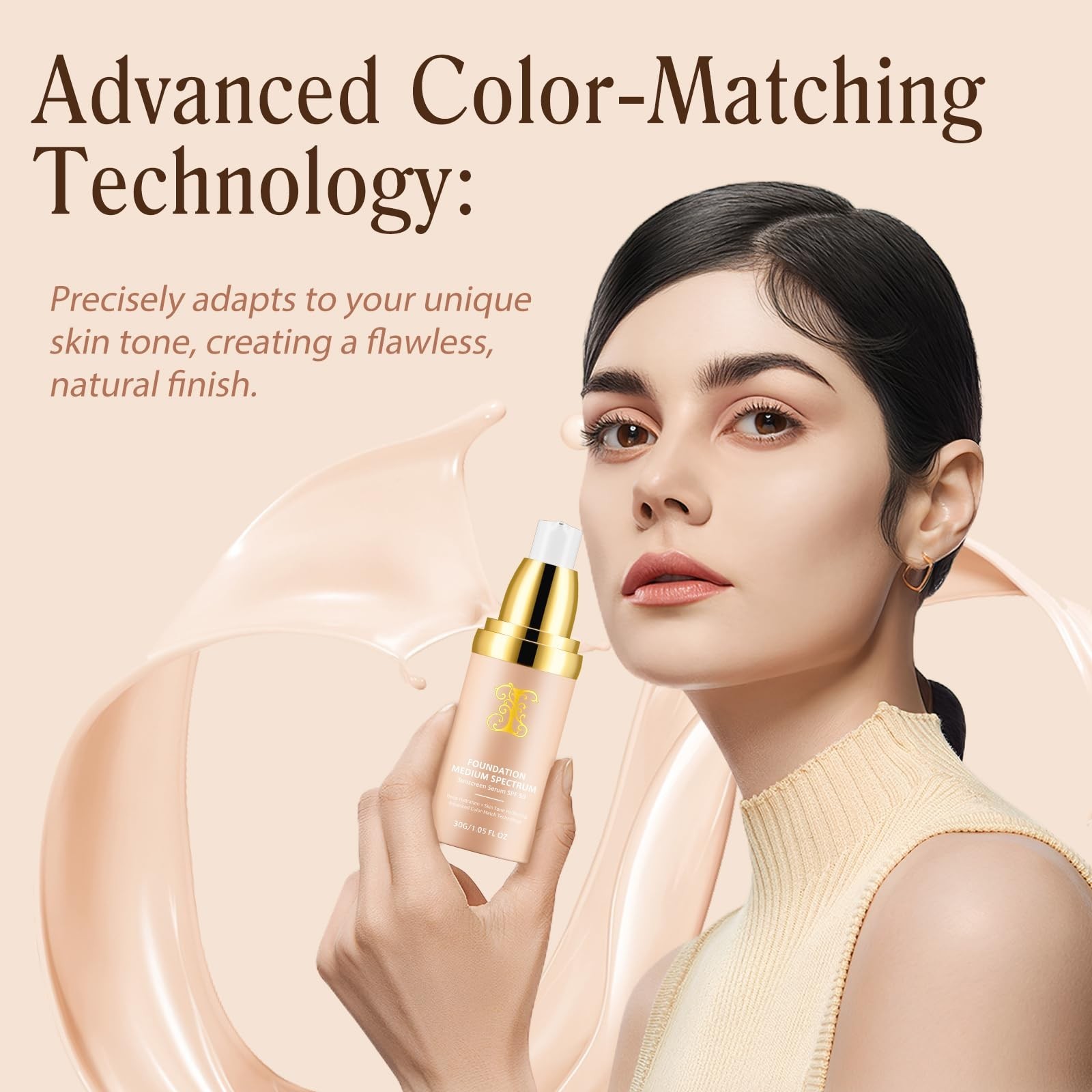 2PCS 4-in-1 Color Changing Foundation SPF 50+ – Waterproof, Longwearing, Hydrati