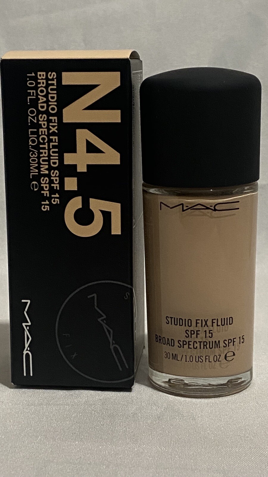 MAC Studio Fix Fluid Foundation SPF15 Shade N4.5 Fair Beige Neutral 30ml