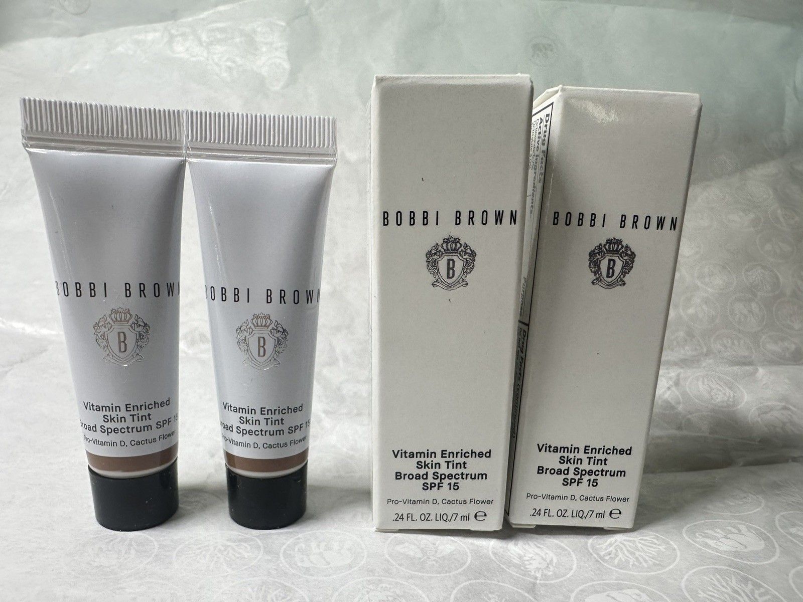 Bobbi Brown Vitamin Enriched Skin Tint Moisturizer SPF 15 Deep 2 0.24 oz X 2