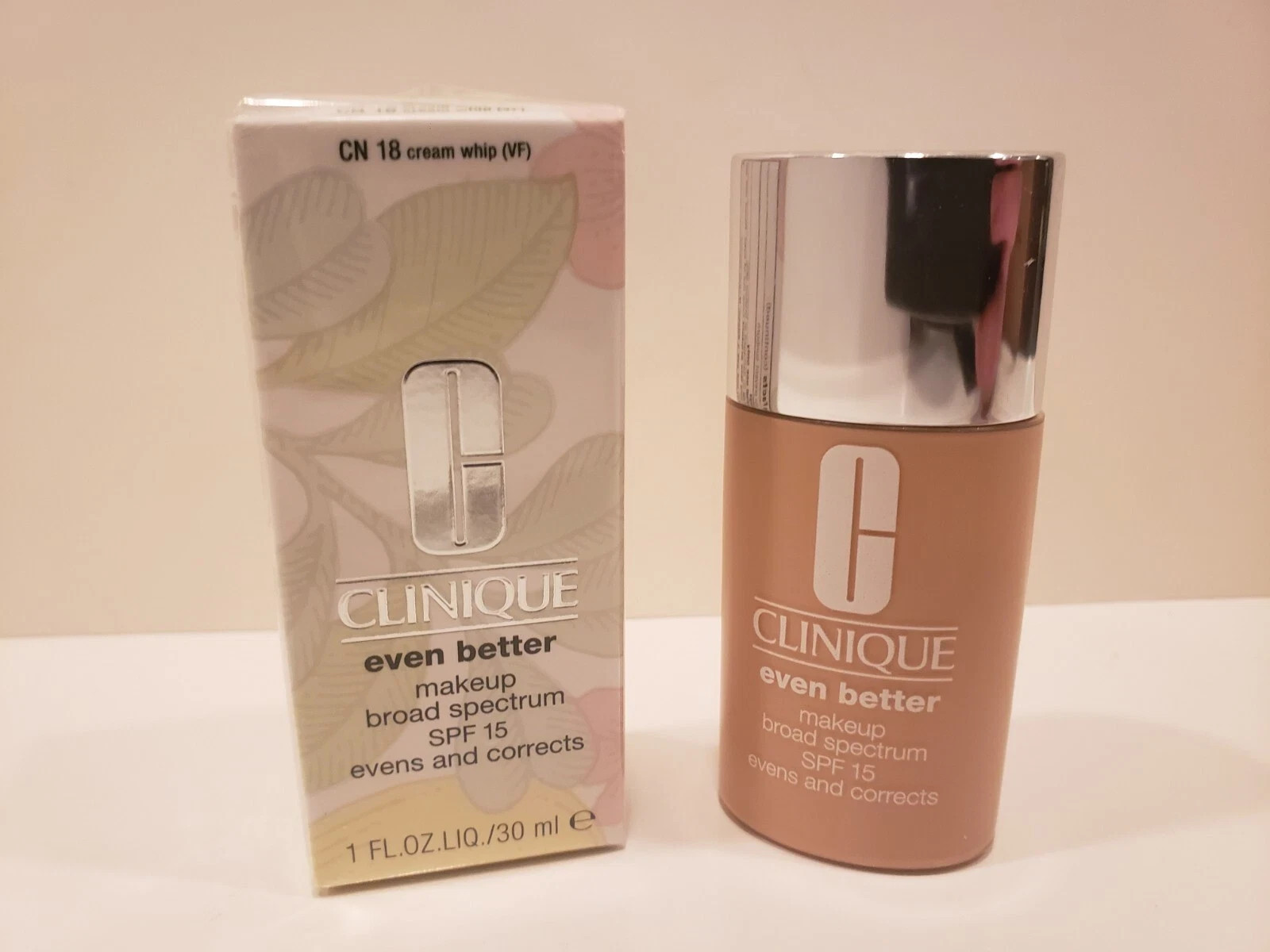 Clinique Even Better Makeup SPF15 CN18 Cream Whip 1oz Very Fair Cool Neutral