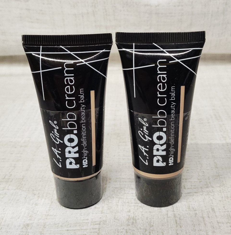 2 x L.A Girl PRO BB Cream HD High Definition Beauty Balm ~ GBB945 MEDIUM ~ 1 oz