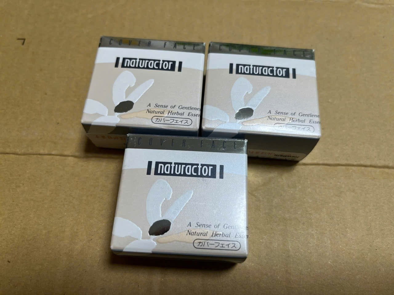 Set 3 packs Naturactor Cover Face Foundation 140 Natural 20g/0.7oz Made In Japan