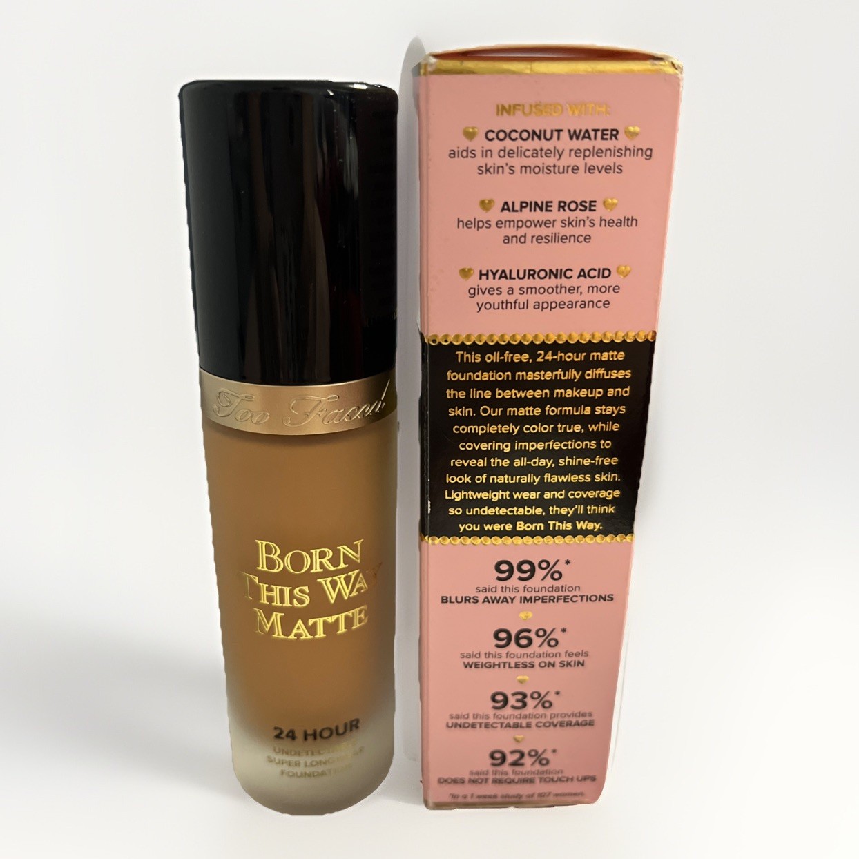 Too Faced Born This Foundation – Caramel- 1oz 24Hr Wear Oil-Free Undetectable