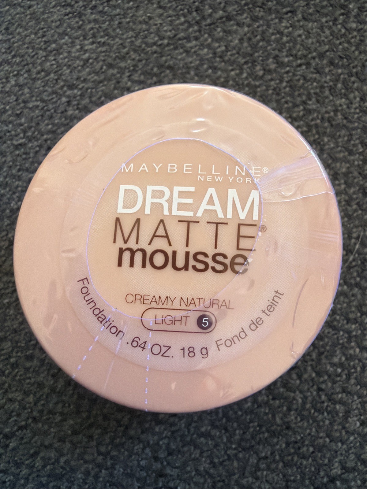 Maybelline Dream Matte Mousse Foundation Creamy Natural Light 5 New .64oz