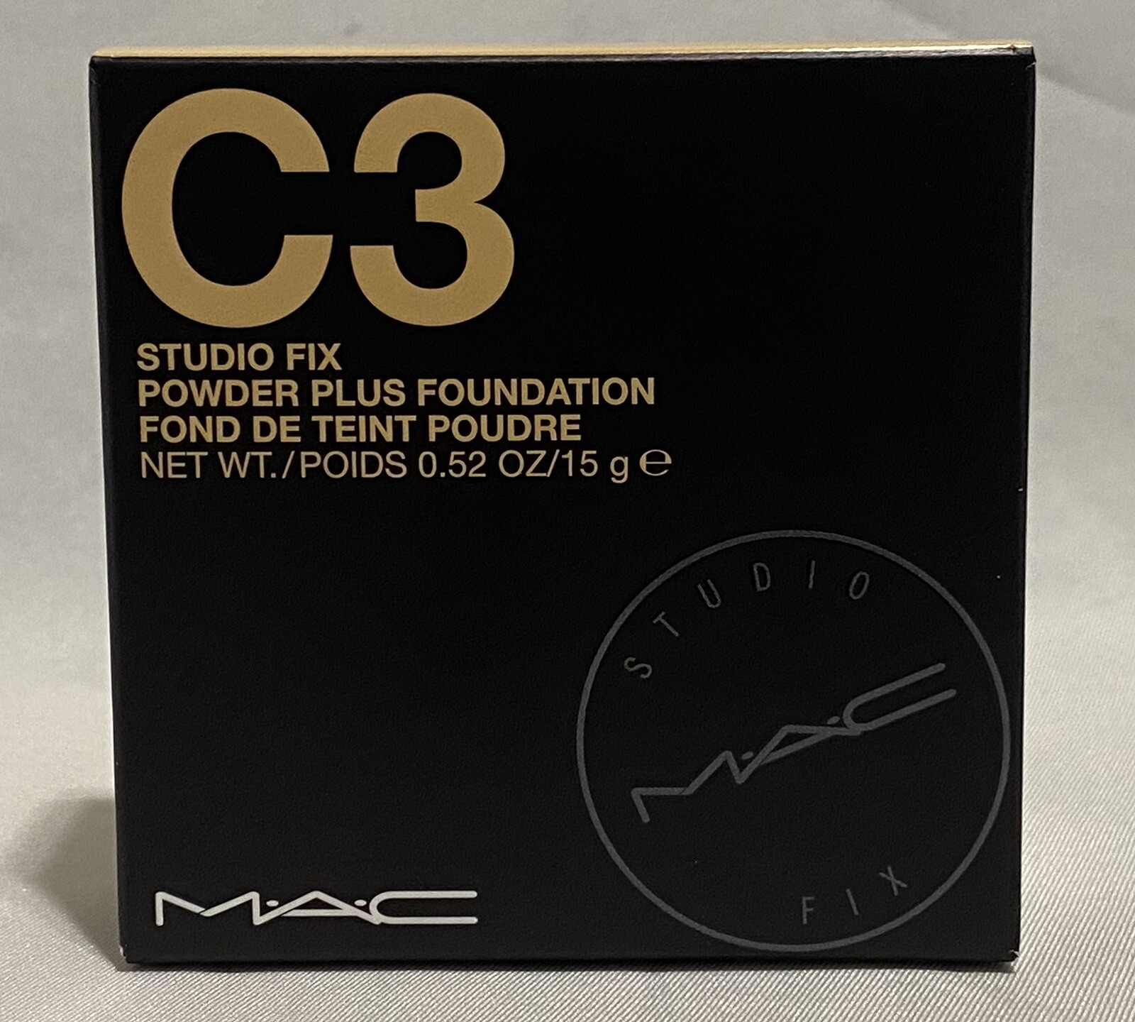 MAC Studio Fix Powder Plus Foundation Shade C3 Full Size 15g / .52oz New In Box