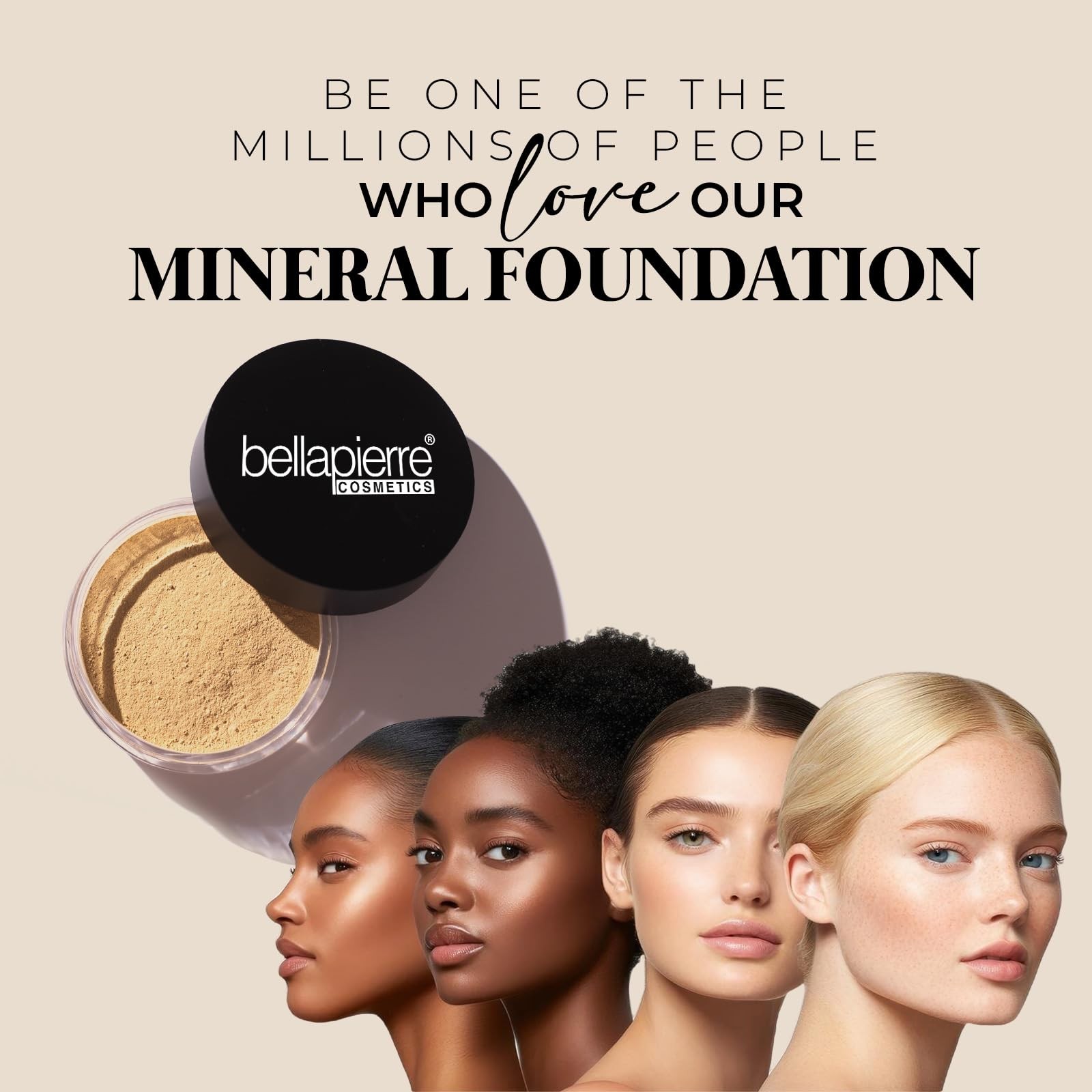 Bellapierre Mineral Foundation SPF 15 – Loose Powder Foundation, Full Coverag…