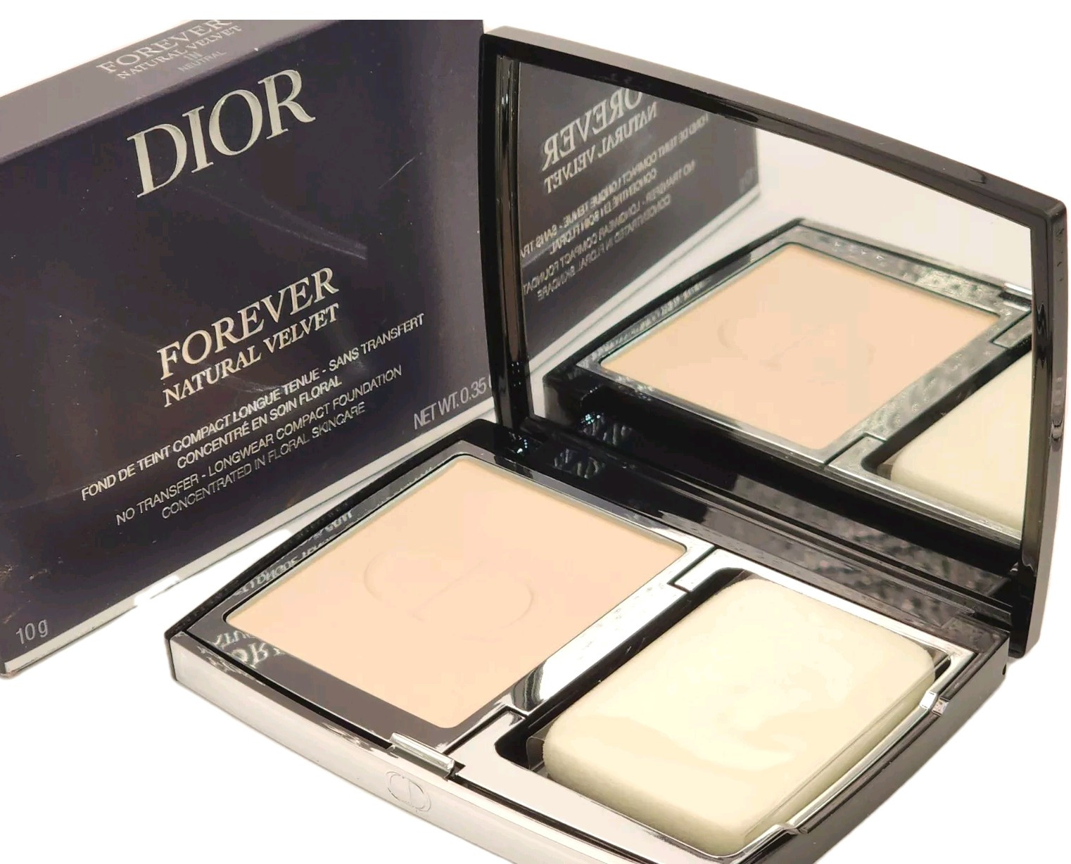 DIOR Forever Natural Velvet Compact Foundation 1N NEUTRAL 0.35oz NEW MSRP $64