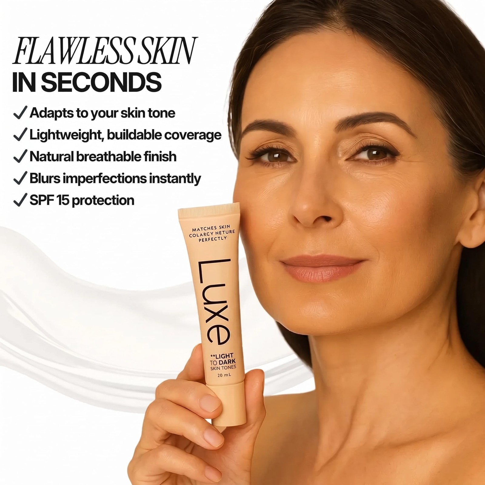 Luxe Color Changing Foundation – Light 1 Fl Oz (Pack of 1),