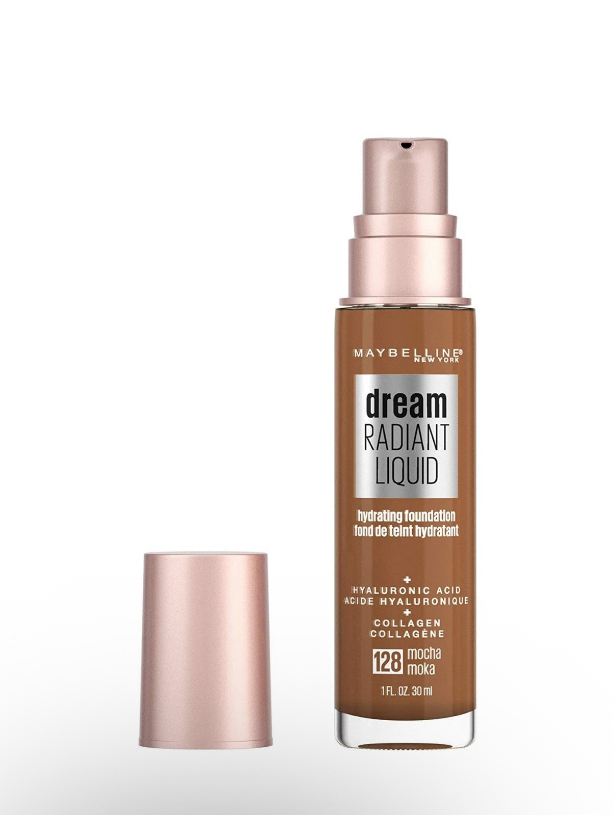 maybelline dream radiant liquid 128 Mocha Foundation Lot Of 4 New Sealed