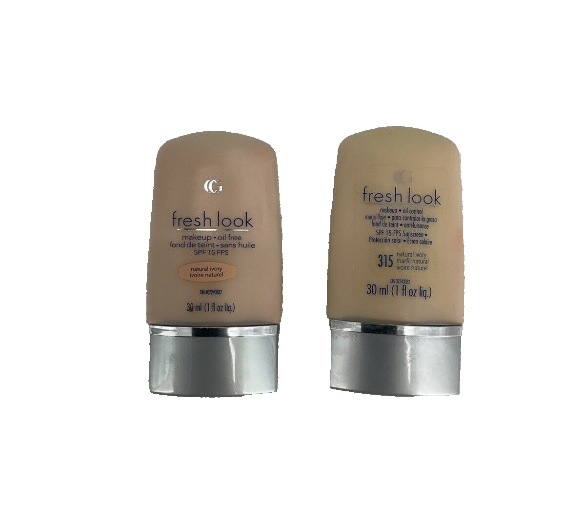 2 PACK Covergirl CG Fresh Look Makeup 315 NATURAL IVORY Original Formula NOS