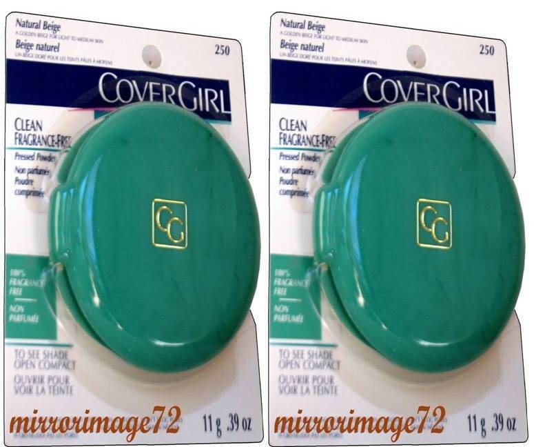 (2 PACK) CoverGirl Clean Fragrance Free Pressed Face Powder #250 NATURAL BEIGE