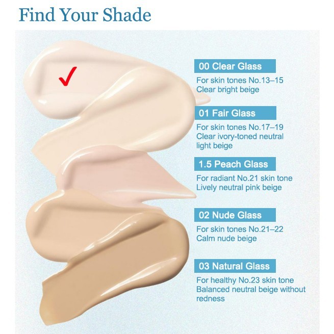 FWEE Cushion Glass Original 13g + Refill 13g (SPF50+ PA+++) 5 Shades