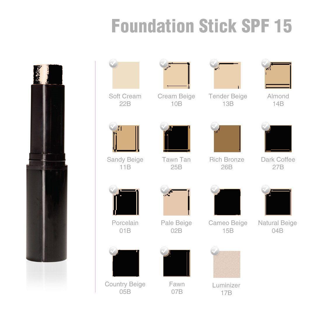Foundation Stick SPF 15 New easy to use stick Rich Creamy finish Choose Shade