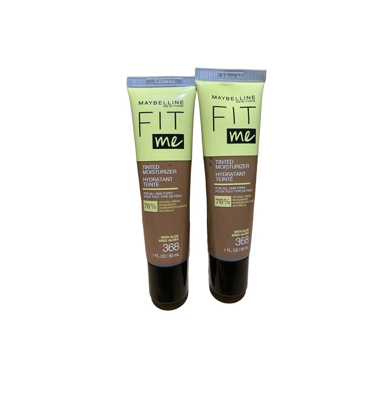 2 Pack- MAYBELLINE Tinted Moisturizer FIT ME 368 For All Skin Types 1oz.