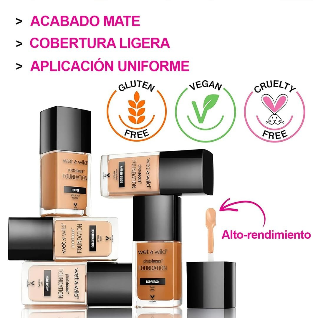 Photo Focus Matte Liquid Foundation Soft Beige, & Cruelty-Free