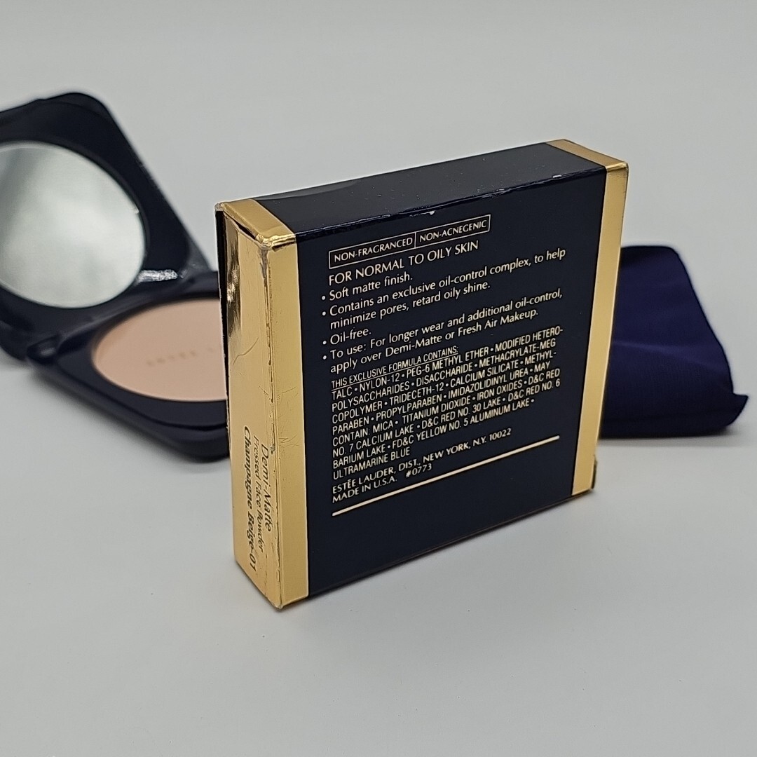Estee Lauder Demi-Matte Pressed Powder Foundation Champagne Beige-01 0.35 OZ