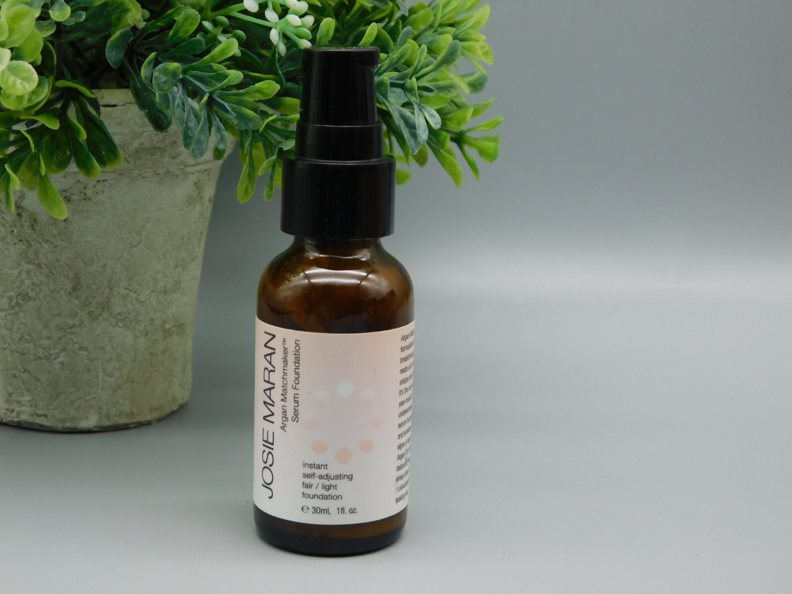 Josie Maran Argan Matchmaker Serum Foundation Fair/Light New MISSING CAP