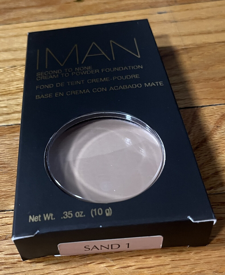Sand 1 – IMAN COSMETICS Second to None Cream To Powder Foundation 0.35 oz NIB