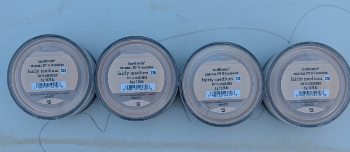 4X BareMinerals Original Foundation Fairly Medium C20 8g/0.28oz 4 Pack Free Ship