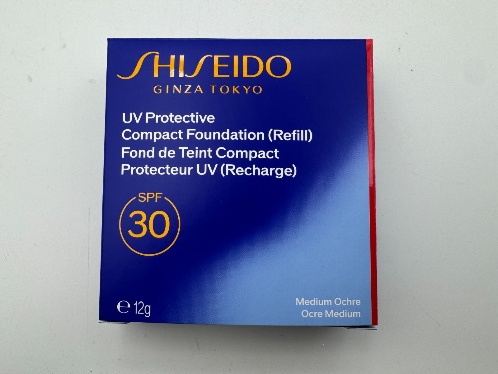 SHISEIDO UV PROTECTIVE COMPACT FOUNDATION (REFILL) SPF30 12G #MEDIUM OCHRE NIB