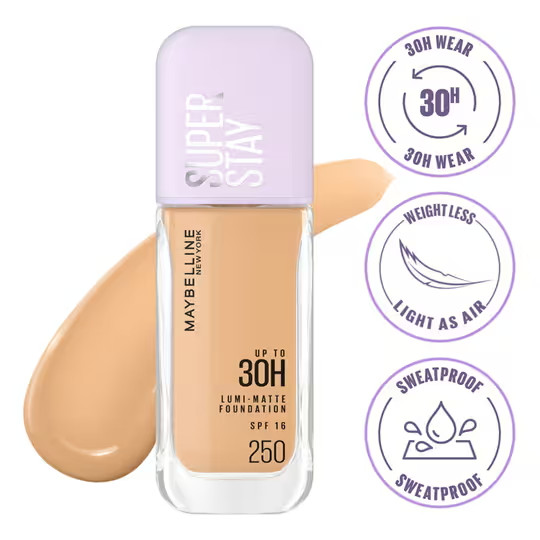 Maybelline New York Super Stay 30H Lumi-Matte Liquid Foundation – 250 (35ml)