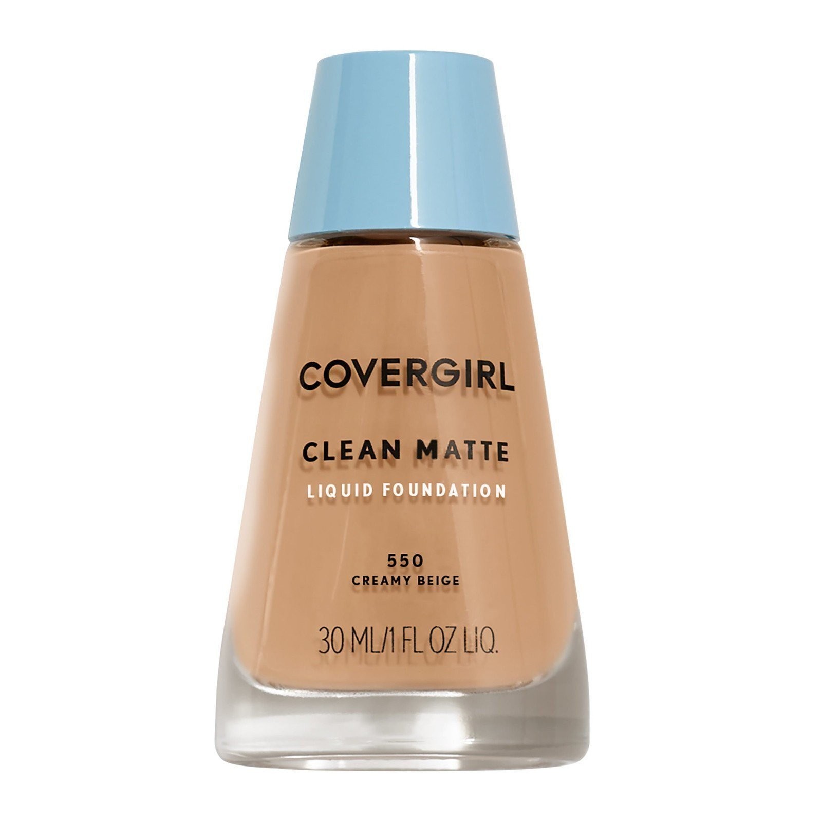 2 Pack COVERGIRL Clean Matte Liquid Foundation, 550 Creamy Beige