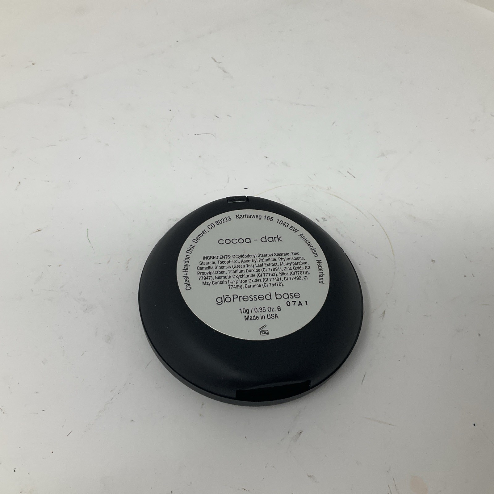 GloMinerals Pressed Base Foundation Cocoa DARK .35 oz /10 grams New in Box