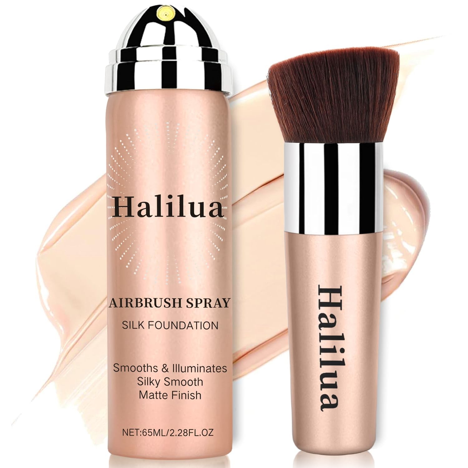 Airbrush Foundation Spray with Brush – Full Coverage Magic Minerals Hydrating