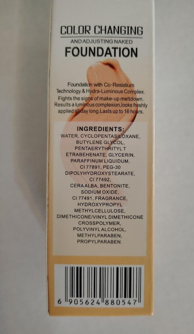 2 Pack Color Changing Foundation Adjusting Naked – Conceals Liquid Makeup