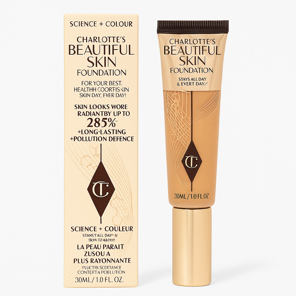 Charlotte Tilbury Beautiful Skin Foundation 30ml – Shade 8 Warm – New