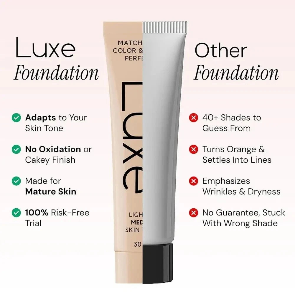 Luxe Color Changing Foundation – Instantly Adapt to Your Skin Tone – Medium 30ml
