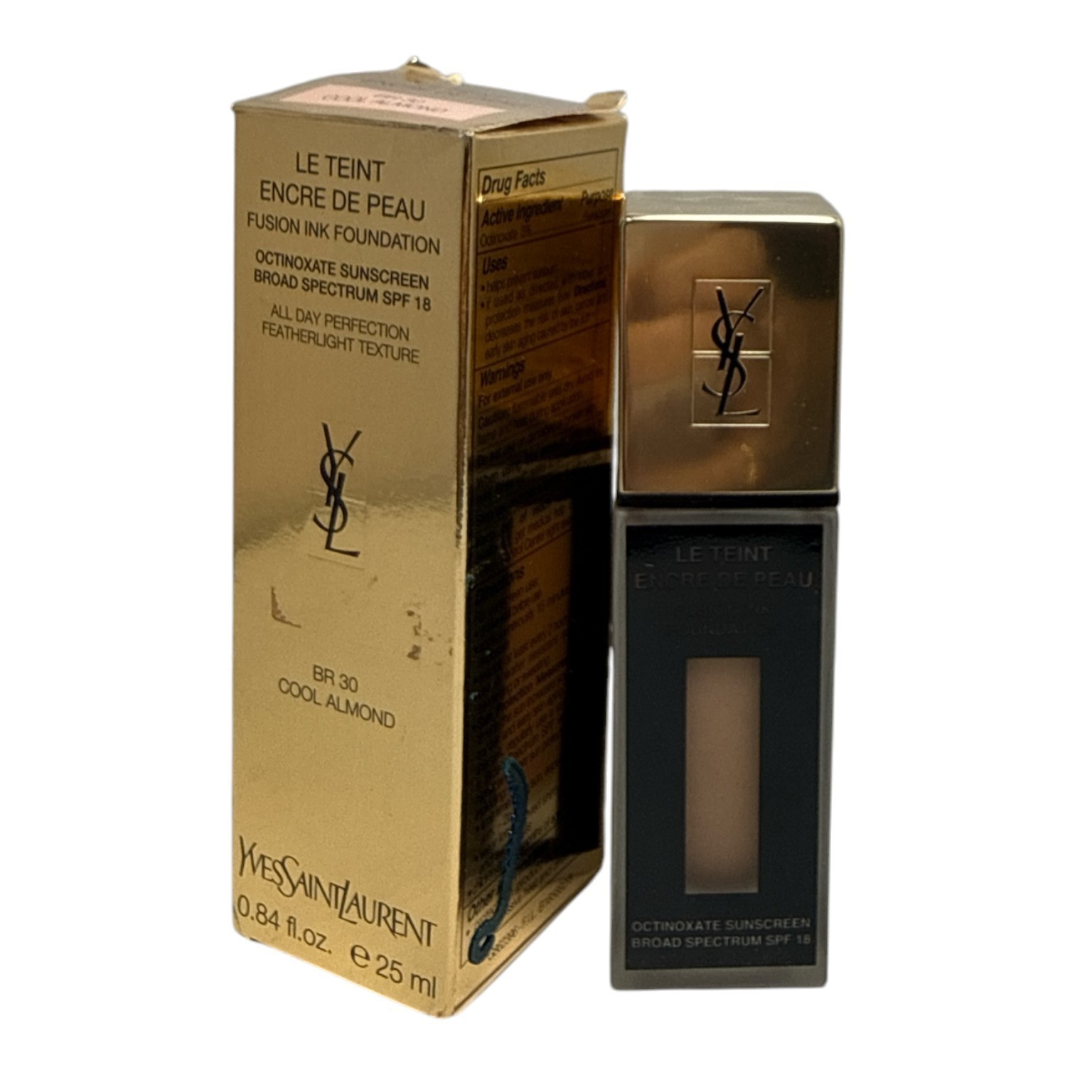 YSL Fusion Ink Foundation SPF18 (0.84fl.oz/25ml/BR30 Cool Almond)