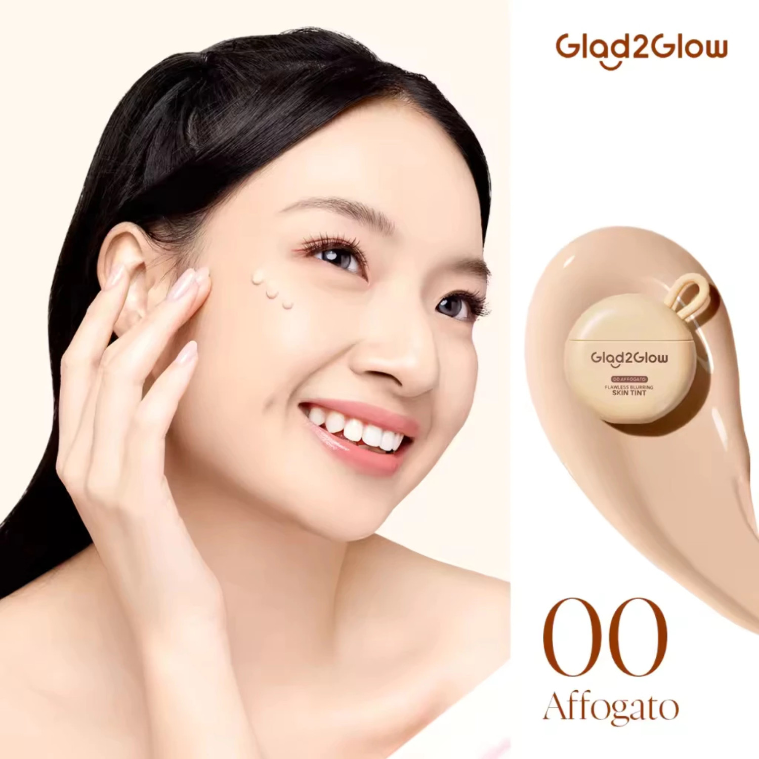 Glad2Glow Flawless Blurring Skin Tint Moisturizer Lightweight High Coverage