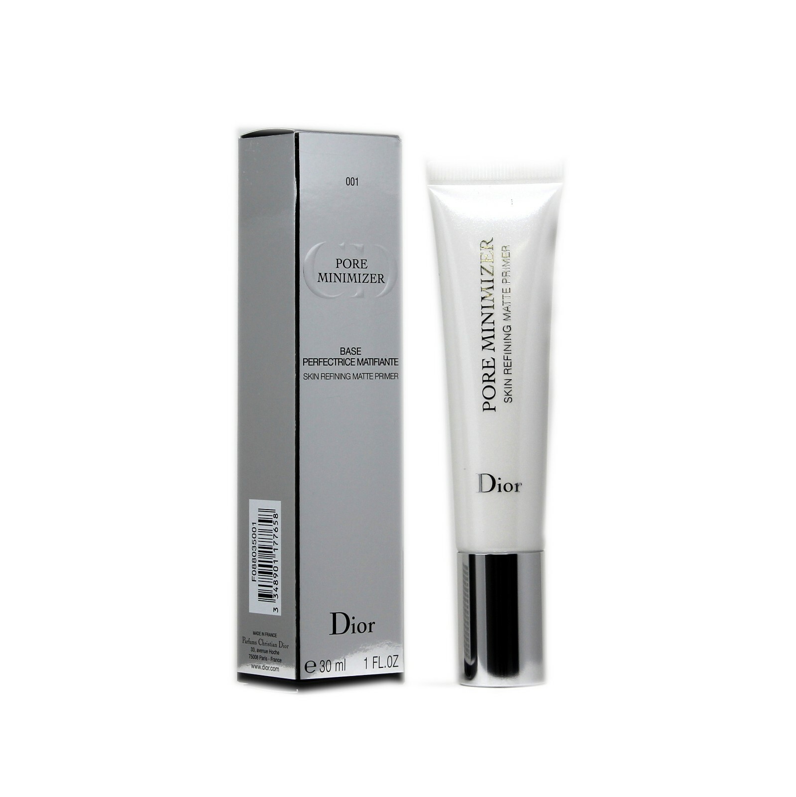 CHRISTIAN DIOR PORE MINIMIZER SKIN REFINING MATTE PRIMER 30 ML/1 FL.OZ. #001 NIB