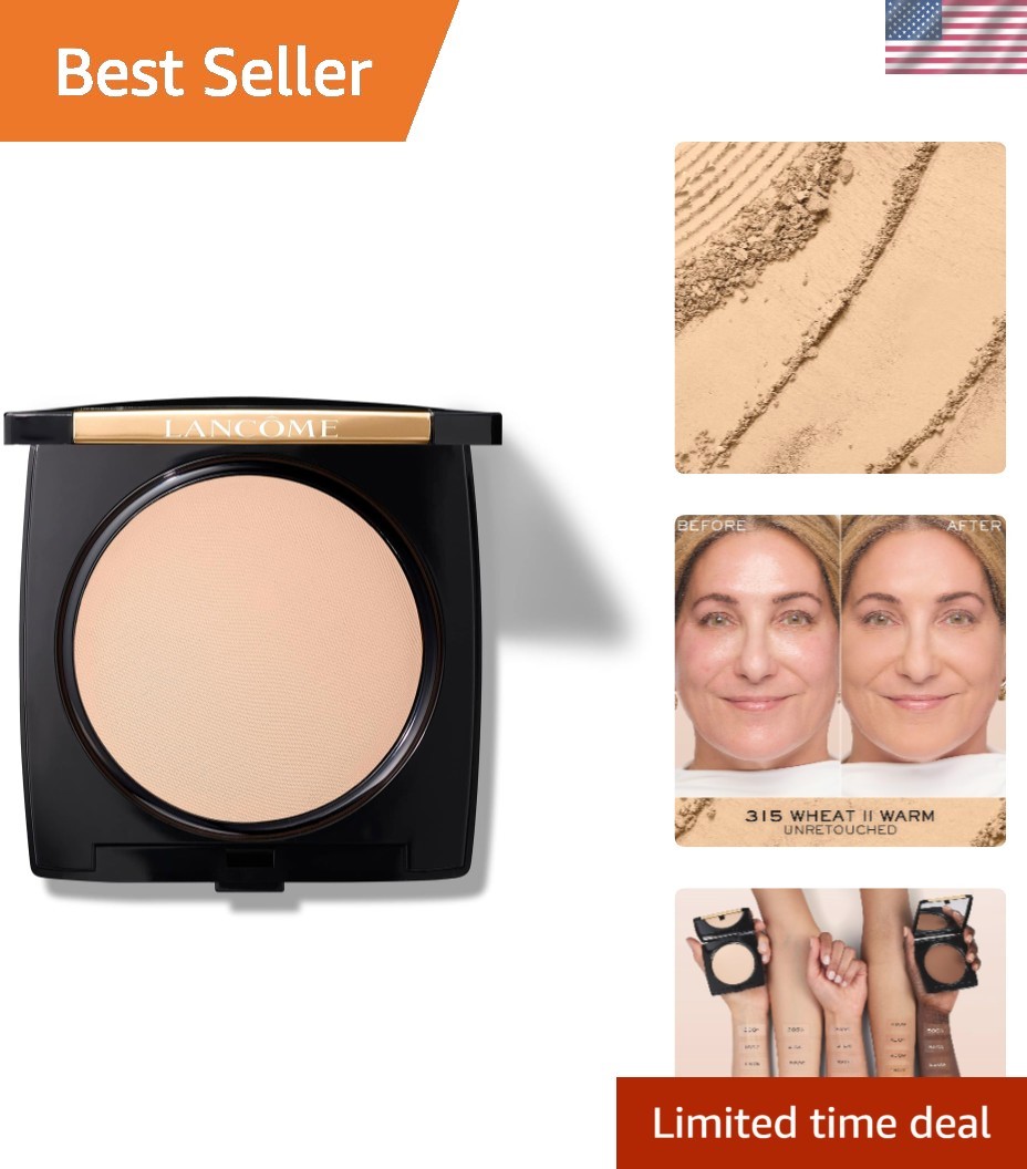 Dual Finish Powder Foundation – Natural Finish, Sheer-to-Full Coverage, Longw…